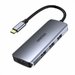 HUB USB-C - 1x HDMI, 3x USB 3.0, SD, PD 100W, Choetech M19, gri